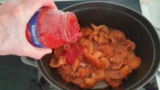 Fricot de champignons Sanguins aux saucisses - Instruction 3