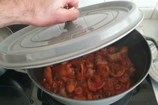 Fricot de champignons Sanguins aux saucisses - Instruction 8