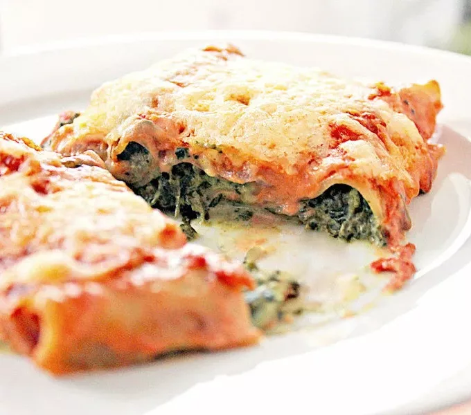 Cannelloni au boeuf et aux épinards