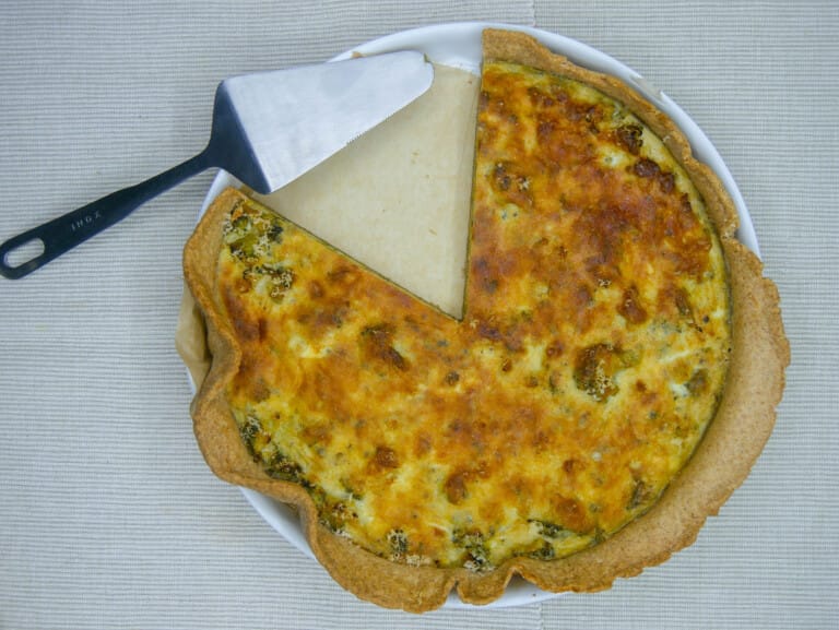 Tarte aux brocolis et au Roquefort