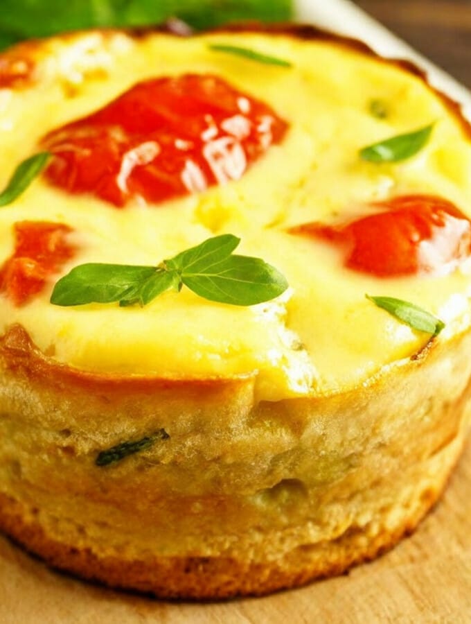 Flan de courgettes et de tomates