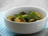 Sautéed zucchini with black olives