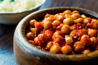 Kabuli chana, or Indian-style chickpeas