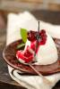 Panna cotta with cranberry sauce