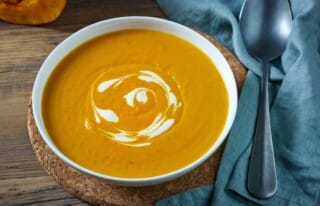 Cream of Butternut Squash and Coconut Soup with Spices