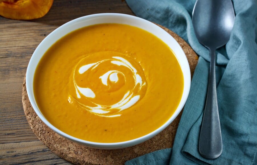 Cream of Butternut Squash and Coconut Soup with Spices
