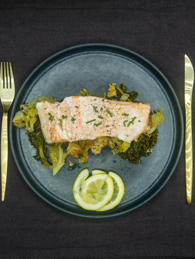 Saumon aux deux choux Saumon aux deux choux