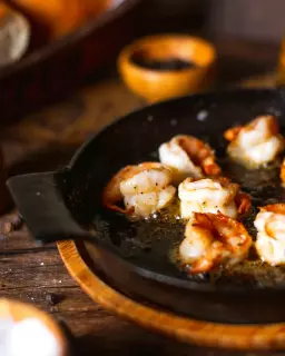 Shrimp Flambéed with Pastis