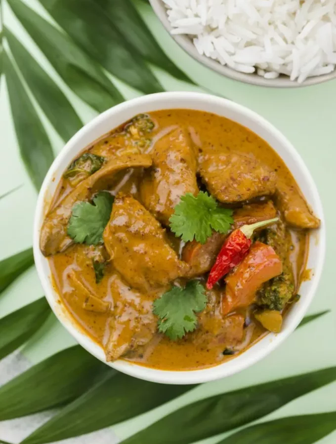 Poulet à la coriandre et au lait de coco Poulet à la coriandre et au lait de coco