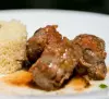 Beef cutlets stuffed with ham
