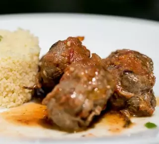 Beef cutlets stuffed with ham