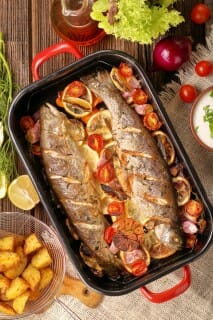 Mediterranean-style Roasted Sea Bass