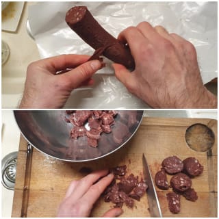 Verrines boudin noir, spéculoos, banane – Instruction 0 Verrines boudin noir, spéculoos, banane - Instruction 0