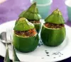Stuffed round zucchini