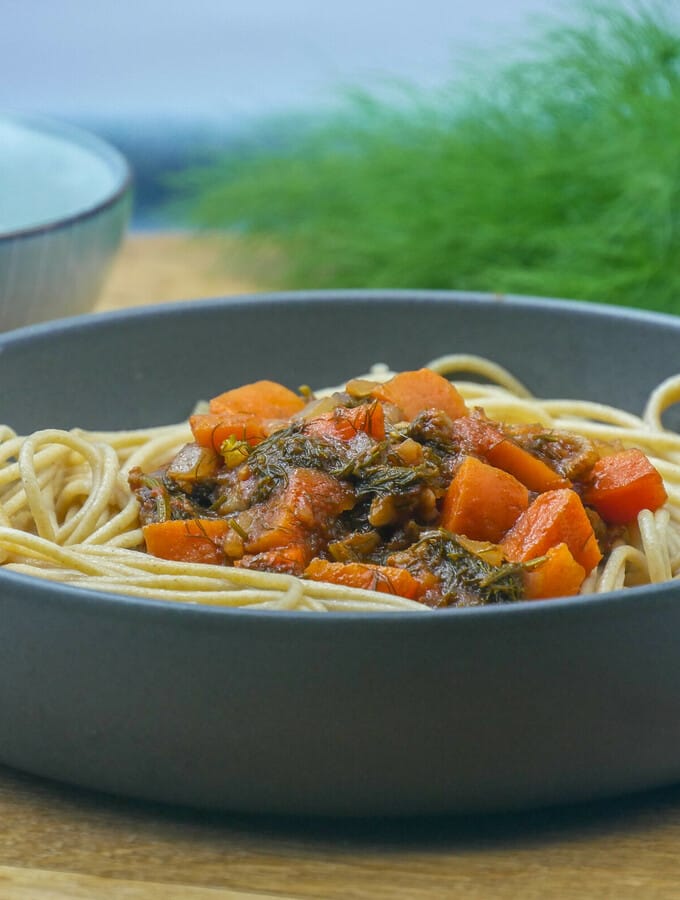 Spaghetti aux feuilles de fenouil Spaghetti aux feuilles de fenouil