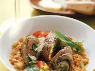 Veal Rolls with Lentils