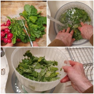 Potage aux fanes de radis - Instruction 1