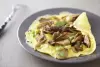 Omelet with button mushrooms