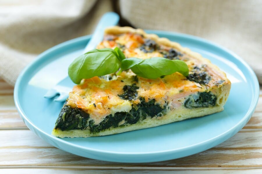 Rustic Salmon and Spinach Tart