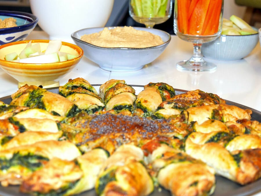 Salmon and Spinach Sun Tart