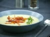 Cream of Jerusalem artichoke soup with bacon