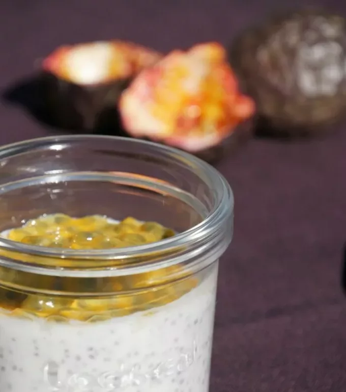 Lait de coco aux graines de chia Lait de coco aux graines de chia