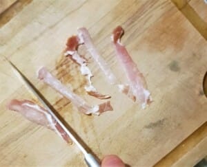 Velouté de topinambours au bacon