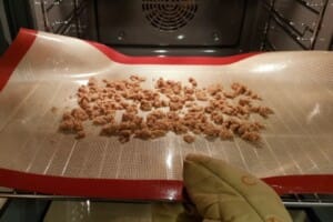 Verrine crumble, chocolat, banane au citron vert - Instruction 3