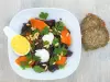 Lentils, roasted squash, and mozzarella
