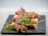 Bayonne ham rolls with cream cheese and herbs Bayonne ham rolls with cream cheese and herbs