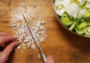 Risotto poireau, brebis, olives – Instruction 1 Risotto poireau, brebis, olives - Instruction 1