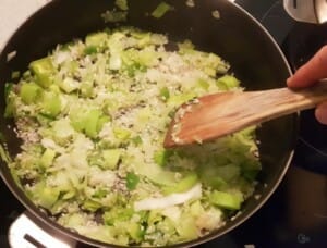 Risotto poireau, brebis, olives – Instruction 4 Risotto poireau, brebis, olives - Instruction 4