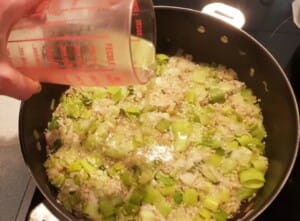 Risotto poireau, brebis, olives – Instruction 5 Risotto poireau, brebis, olives - Instruction 5