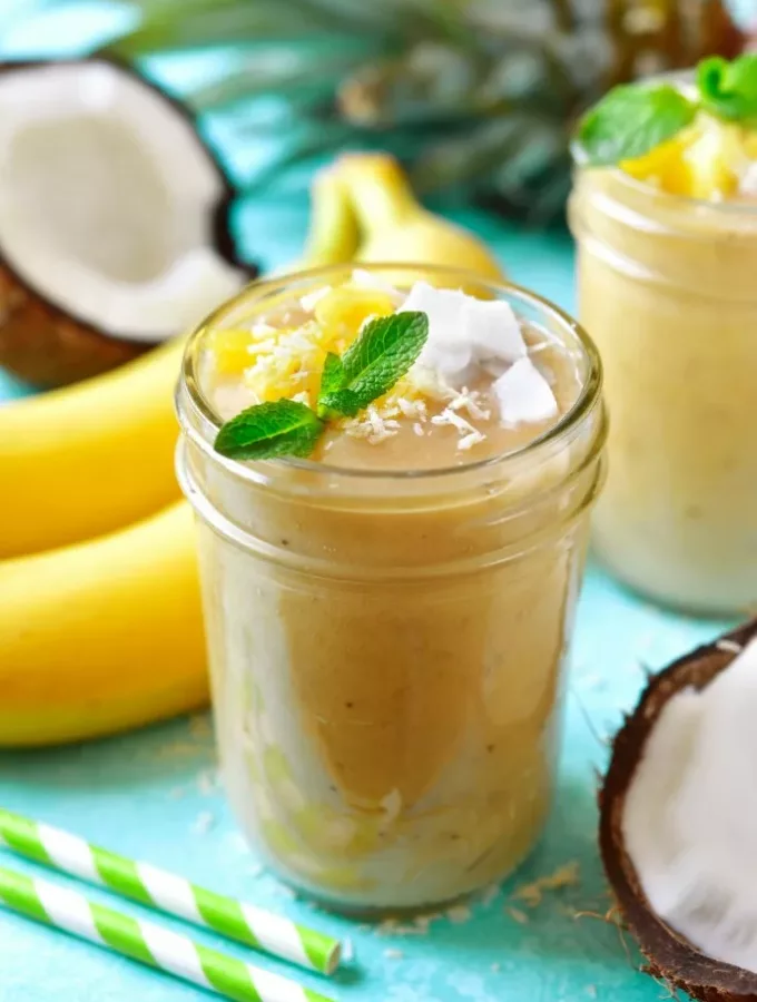 Smoothie énergisant ananas coco Smoothie énergisant ananas coco