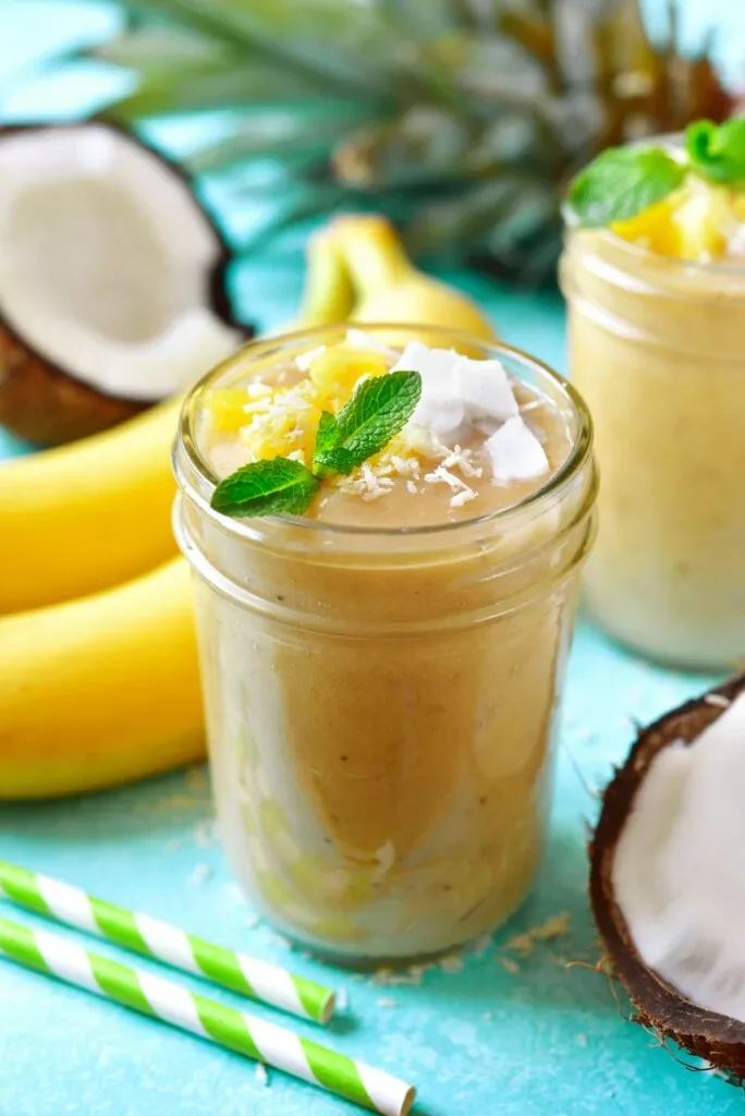 Smoothie énergisant ananas coco Smoothie énergisant ananas coco