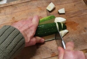 Courgettes vapeur, vinaigrette citron - Instruction 1