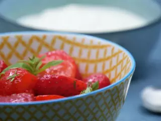 Strawberry Salad with Lemon and Verbena