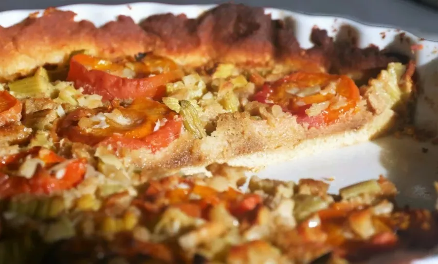 Rhubarb and Apricot Tart