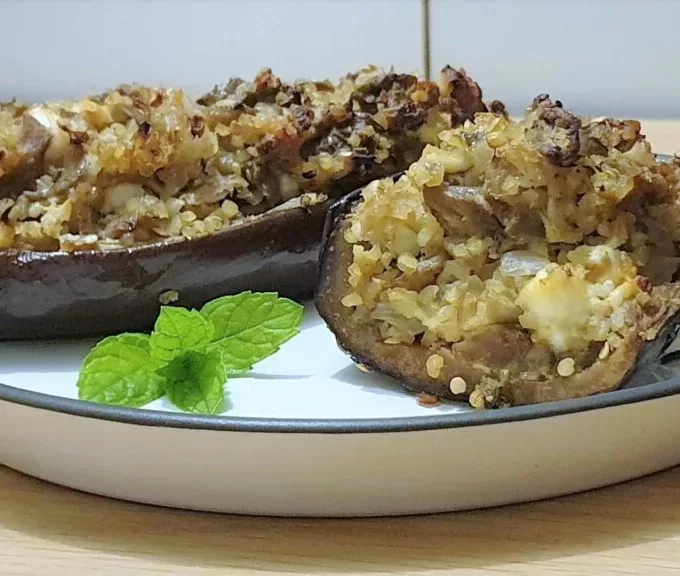 Aubergines farcies à la Féta Aubergines farcies à la Féta