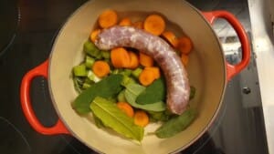 Lentilles, saucisses de Toulouse - Instruction 1