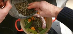 Lentilles, saucisses de Toulouse - Instruction 2