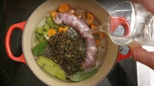 Lentilles, saucisses de Toulouse - Instruction 4