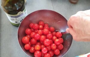 Tomates cerises confites – Instruction 1 Tomates cerises confites - Instruction 1