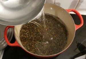 Lentilles cuisinées aux légumes - Instruction 0