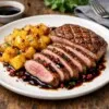 Duck breasts with caramelized pineapple