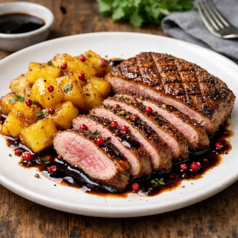 Magrets de canard à l’ananas caramélisé Magrets de canard à l’ananas caramélisé