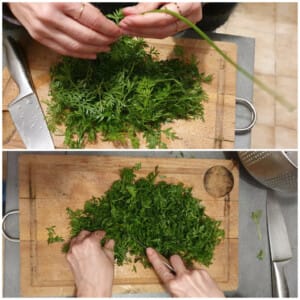 Pesto aux fanes de radis - Instruction 1