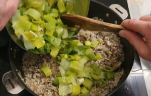 Risotto poireaux champignons ricotta - Instruction 7