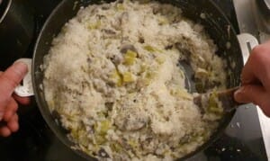 Risotto poireaux champignons ricotta - Instruction 10
