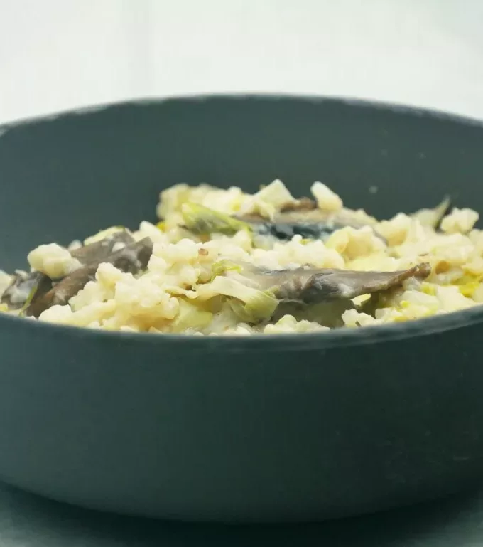 Risotto poireaux champignons ricotta Risotto poireaux champignons ricotta